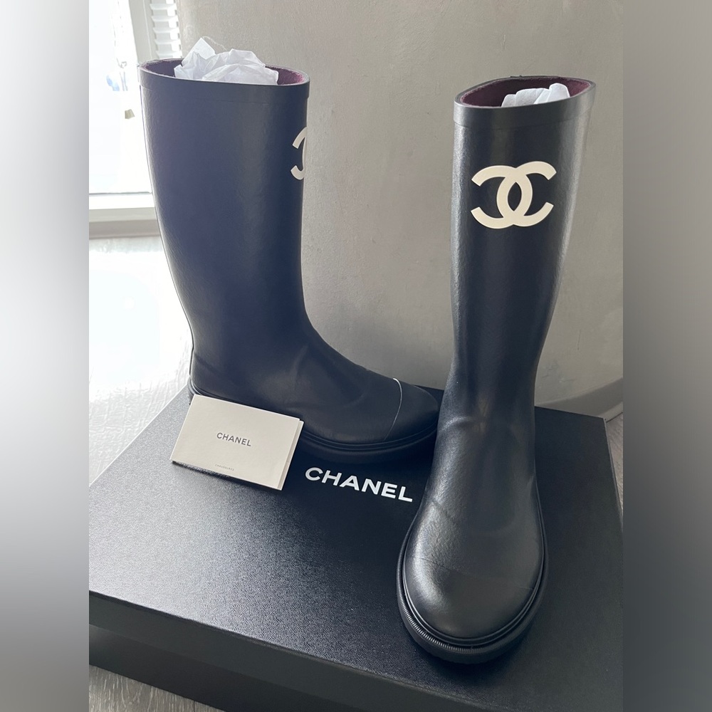 Chanel Black Rain Boots - Picture 11 of 15